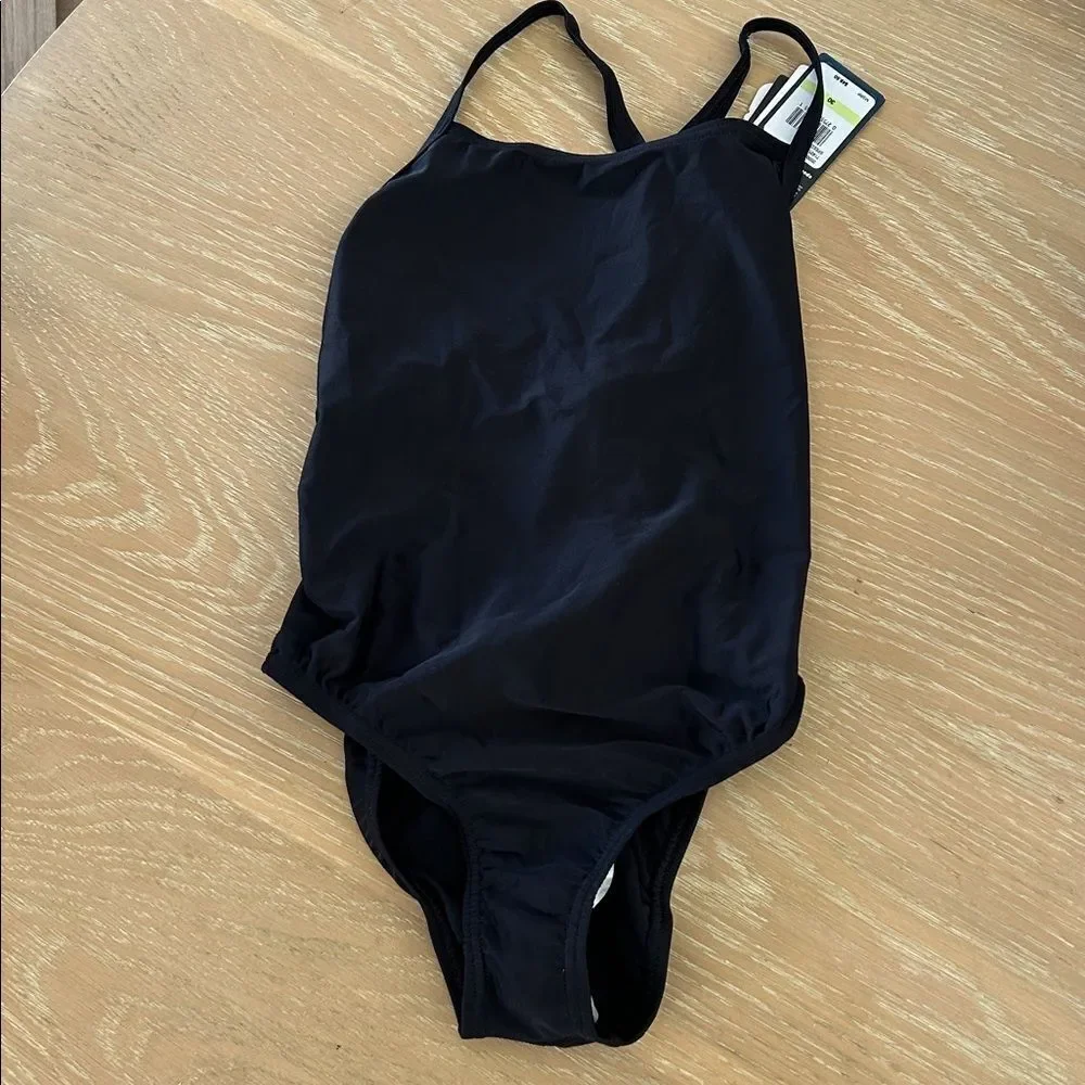 Speedo Youth Solid Relay Back Eco ProLt, Black, size 30, Girls 12-14, NWT